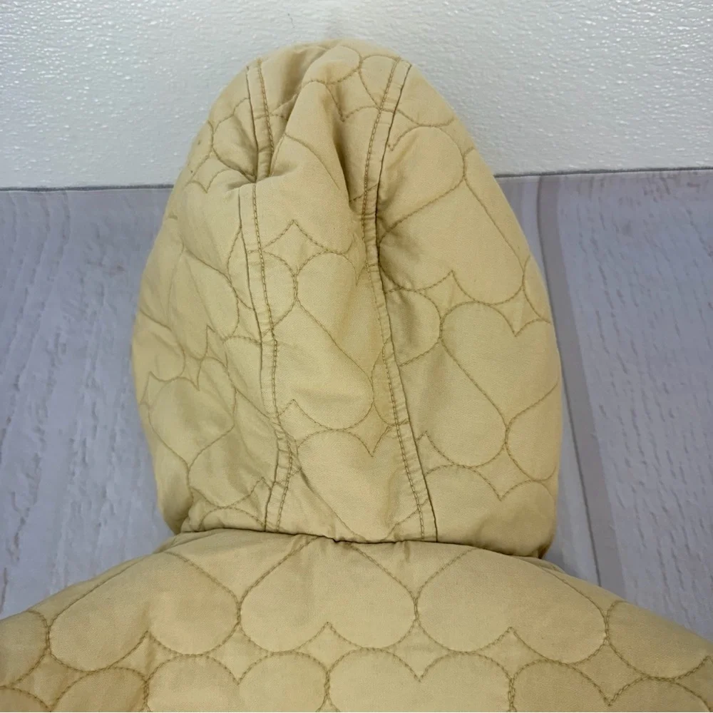 Old Navy‎ Toddler Quilted Hooded Jacket 3T Cream Fleece Lined